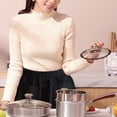 thumbnail image 5 of Jiibva Ruffled Maid Apron Black Waitress Apron Adjustable Half Apron Maid Costume Accessory for Restaurant Hotel Coffee Shop, 5 of 7