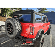 Vijay Compatible with 2021-2022-2023-2024-2025 Bronco Front and Rear Bumper Textured Black Steel with Lights and D-rings