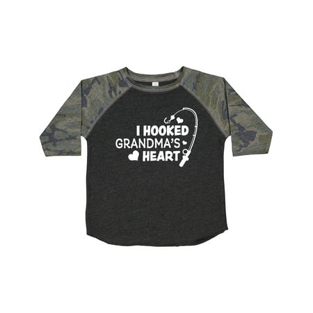 

Inktastic I Hooked Grandma s Heart with Fishing Rod Gift Toddler Boy or Toddler Girl T-Shirt