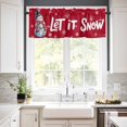 thumbnail image 2 of Red Christmas Snowman Kitchen Valances for Windows 54x18 Inch Kitchen Curtains Valances Rod Pocket Xmas Snowflakes Winter Deer Bathroom Window Valances for Window Treatment Decor, 2 of 6