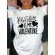 thumbnail image 1 of Camiseta "Chocolate es mi Valentín" para mujer - Cuello redondo informal, manga corta, ideal para primavera y verano. Ideal para adultos, hombres, mujeres, adolescentes, jóvenes y deportes., 1 of 6