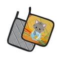 thumbnail image 2 of Caroline's Treasures Kitten in the Fish Bowl Pair of Pot Holders, 2 of 2