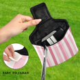 thumbnail image 4 of Haosy Pink Striped Golf Mallet Putter Cover Strong Magnetic Leather Golf Club Headcover Closure, 4 of 7