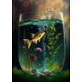thumbnail image 3 of Póster de arte de fantasía con diseño de acuario dentro de una taza, impresión en lienzo, decoración de pared con peces de acuario, decoración estética para el hogar y la barra, 3 of 5
