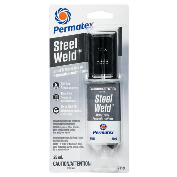 Permatex Steel Weld Metal Repair Epoxy, 25 mL