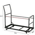 thumbnail image 6 of Folding Chair Storage Rack, 2-Tier Heavy Duty Chair Cart with Wheels, Holds 84 Chairs or 12 Tables, 800 lbs Capacity, Includes Weatherproof Cover & 2 Elastic Straps, 6 of 7