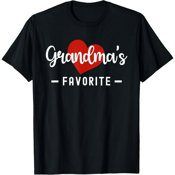 Grandmas favorite divertida grandchild grandparent granddaughter para mujer camiseta | Camiseta casual de algodón