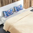 thumbnail image 5 of Yayeee Pillowcase Standard Size Set of 2 Satin Wrinkle Resistant Pillow Case, Blue Daisy, 5 of 8