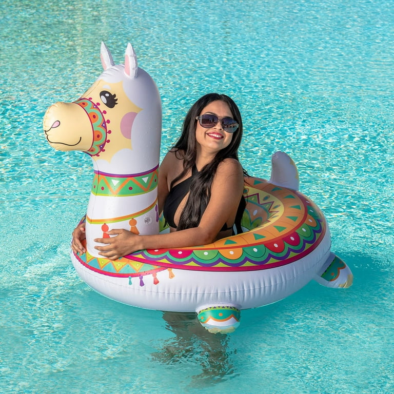 Large Rainbow Lollipop Swimming Pool Float Inflatable Beach Toy Adult Party Raft