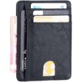 thumbnail image 2 of Titular de la tarjeta de crédito Cartera delgada Cartera minimalista de cuero con bloqueo RFID con ventana de identificación para hombres y mujeres Cartera para mujer, 2 of 5