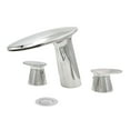 thumbnail image 1 of Wovier Chrome 8-16 Inch Widespread Waterfall Bathroom Sink Faucet with Supply Hoses,Two Handle Three Hole Lavatory Faucet,Basin Mixer Tap With Pop Up Drain, 1 of 7