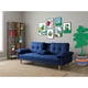 thumbnail image 1 of Sofá Cama Makora Hendrix Con Memory Foam, Color Azul, Lino Respaldo Reclinable De 3 posiciones. Makora Con Portavasos, 1 of 10