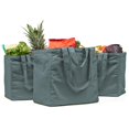 thumbnail image 1 of Bolsa de supermercado VeraMia de lona, juego de 3 piezas, tamaño grande, 80 libras de capacidad, azu, 1 of 7