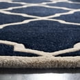 thumbnail image 3 of SAFAVIEH Chatham Clinton Geometric Wool Area Rug, Dark Blue, 7' x 7' Round, 3 of 8