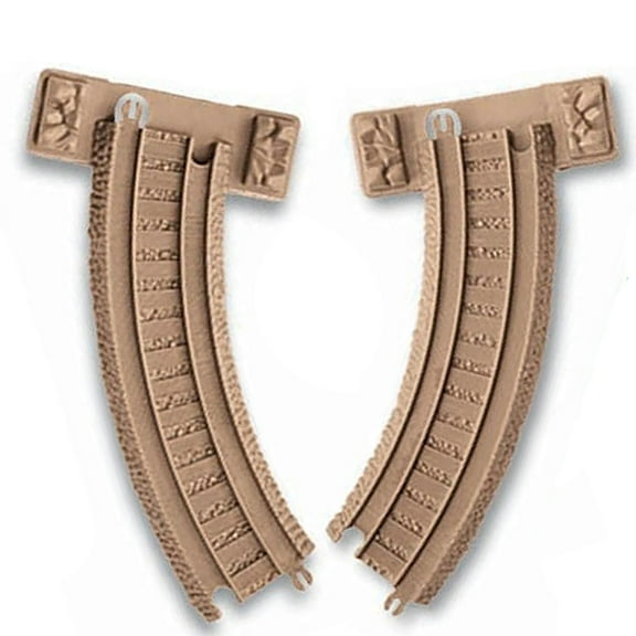 Replacement Parts for Thomas and Friends Trackmaster Train Sets - T0211 ~ Left and Right Tan Ascending Curve Track