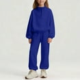 thumbnail image 7 of Cethrio Girls Outfit Sets, Casual 2 Piece Zipper Long Sleeve Sweatshirts and Sweatpants Sets Blue Size 12, 7 of 7