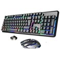 thumbnail image 1 of Wireless Rechargeable Backlit Keyboard and Mouse Combo,Soke-Six 2.4G Full-Size Mechanical Feel Gaming Keyboards, 1 of 5