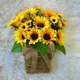 thumbnail image 3 of Spring Sunflower Door Hanging Basket Wreath, Beautiful Artificial Wreaths for Home Porch, Wall Decor, Farmhouse Decor, Festival Wedding, 3 of 6