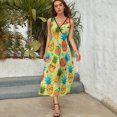 thumbnail image 5 of Lunarable Pineapple King Size Sleeveless Dress Dresses Summer Women Dresses Clothing Woman Dresses Dress, 5 of 7