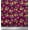 Dark Magenta, variant on Soimoi Pink Silk Fabric Peach Floral & Pineapple Fruits Printed Fabric 1 Yard 42 Inch Wide