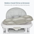 thumbnail image 5 of Dream On Me Solid Times High chair, Compact & Sleek High Chair, Multiple Recline and Height Positions, Lightweight Portable Highchair, In Gray, 5 of 9
