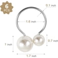 thumbnail image 3 of Pearl Napkin Rings Set of 6, Silver Napkin Rings Holders for Formal or Casual Dinning Table Decor, 3 of 14