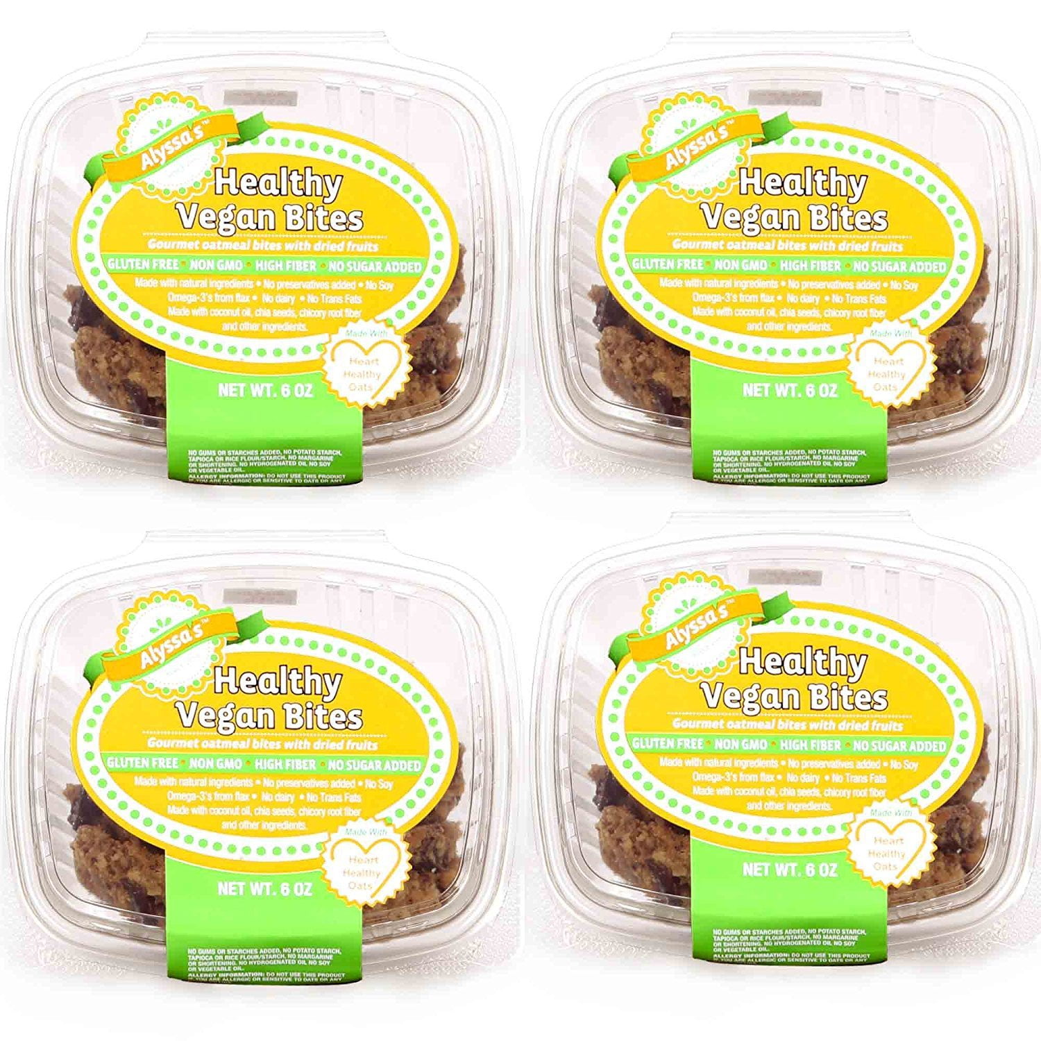 Alyssa's Gluten Free Vegan Cookies (Pack of 4) - Gluten Free, Dairy Free, Non GMO, No Trans Fats, No Soy, No added sugar