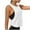 White, variant on Women's Crop Tank Tops Lightweight Workout Sleeveless Shirts Loose Fit Gym Yoga Top with Side Ruched Elastic Buckle