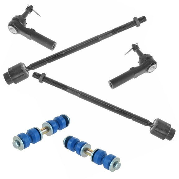 TRQ Front Inner Outer Tie Rod End Sway Bar Link Steering Suspension Kit Set 6pc PSA63359