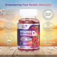 thumbnail image 6 of Vitamin D3 Gummies 5000 IU (125 mcg) - 3X Strength Immune Support and Bone Support, Vitamin D Gummy Dietary Supplement, Nature's Berry D Vitamin Supplement, Raspberry Flavored, Non-GMO - 60 Gummies, 6 of 11