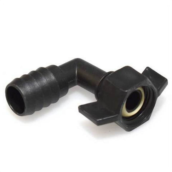 Boat Elbow Hose Fitting 7450211 | 90 Degree 3/4 Inch Black Plastic