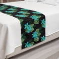 thumbnail image 2 of Tropical Bed Runner, Plumeria Palm and Monstera Leaves, Decorative Accent Bedding Scarf for Hotels Homes and Guestrooms, King, Charcoal Grey Multicolor, by Ambesonne, 2 of 2