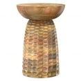 thumbnail image 2 of Homestock Neo-Classical Nostalgia Solid Mango Wood Wide Round Accent Table With Fully Assembled, 2 of 24