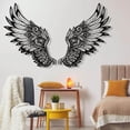 thumbnail image 2 of Metal Angel Wings Wall Art, Large Angel Wings Wall Decor, Guardian Angel, Angel Wall Sculpture, Angel Wings Wall Hanging, Anniversary Gifts (Gold, 59" x 35" / 151 x 90), 2 of 6