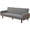 Gray, variant on 77.5" Convertible Futon Sofa Bed for Small Spaces, 3-Position Backrest, Soft Flannel Upholstery, Armrests, Metal Legs, Tan
