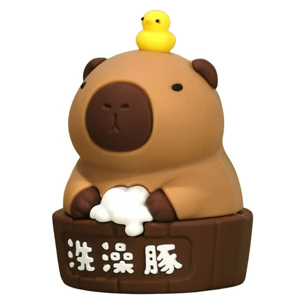 Adorno creativo de animales de capibara, figuritas pequeñas de capibara para decoración del hogar y la Oficina