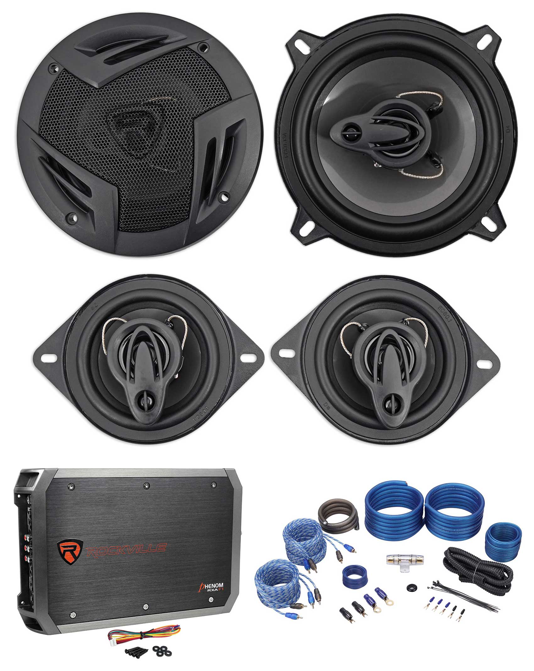Car Electronics 2 Rockville RV69.4A 6x9" 1000w 4Way Car Speakers+ 2 3.5" 200w 3Way Speakers