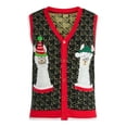 thumbnail image 5 of Jolly Sweaters Men's Llama Holiday Sweater Vest, Midweight, Sizes S-3XL, 5 of 5