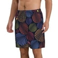 thumbnail image 2 of Naloa Colorful Shells Men's Beach Shorts, Surfing shorts, Swim trunks, Quick Dry Swim Trunks for Surfing Beach Fun - XX-Large, 2 of 9