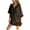 Black, variant on ShomPort Casual Nightgown for Womens Turndown Button Short Sleeve Smoothing Shirt with Pockets Lightweight Breathable Pajamas