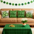 thumbnail image 5 of KOYPTL St.Patrick's Day Decorations Pillow Covers 18 x 18 Inch Set of 4 Green Shamrock Heart Lucky Charm Buffalo Plaid Pillow Cases for Home Sofa Couch Cushion Decor, 5 of 6