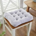 thumbnail image 1 of Nvzi Cojín de silla sólido, súper suave, de felpa, lavable, cuadrado, para cocina, comedor (gris claro, 16" x 16"), 1 of 1