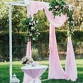 thumbnail image 5 of CJC 1 Panel Wedding Arch Drapes Chiffon Fabric, Sheer Voile Scarf Valance for Arbor Archway Ceremony Party Decor, 5 of 8