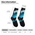 thumbnail image 2 of Fotbe Blue Full Moon Wolf Calcetas Largas con Estampado para Hombre y Mujer – Calcetas de Compresión Transpirables y Elásticas, Viajar y Uso Diario Talla 5-11, 2 of 6