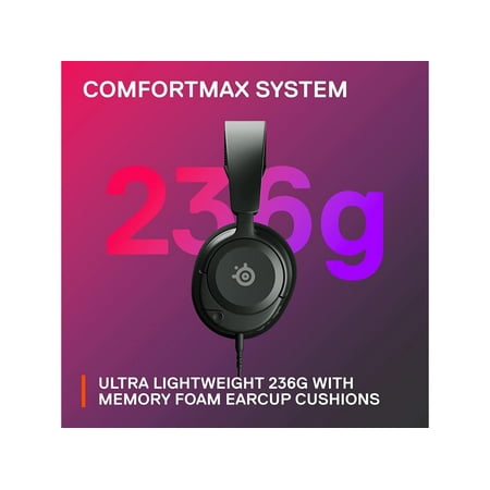 SteelSeries Arctis Nova 1 Wired Gaming Headset for PC with 3.5mm Jack — Black