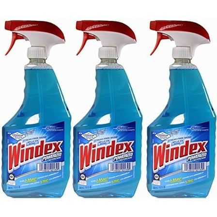Powerized Glass Cleaner with Ammonia-d, 32 Oz. Trigger Spray Bottle (Pack of 3)