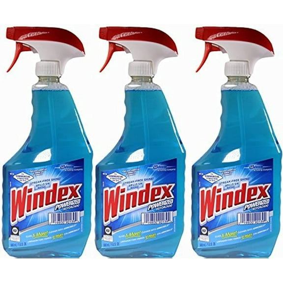 Powerized Glass Cleaner with Ammonia-d, 32 Oz. Trigger Spray Bottle (Pack of 3)