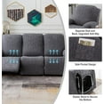 thumbnail image 6 of Recliner Sofa Covers Sectional Couch Cover for Reclining Couch 3 Seat, 5-Pieces 3 Cushion Sofa Stretch Recliner Sofa Slipcover, Soft Jacquard Furniture Dog Couch Cover Protector, 6 of 7