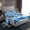 Blue White, variant on jejeloiu Christmas Snowflake Full Size Sheets,Xmas Tree Bed Sheets,Glitter Print Sheet Sets,Lightweight Room Decor,4-Piece