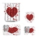 thumbnail image 2 of Cortina de ducha impermeable para baño, decoración de San Valentín, regalo de San Valentín, juego de cuatro piezas para baño, separación de humedad y secado rápido., 2 of 9